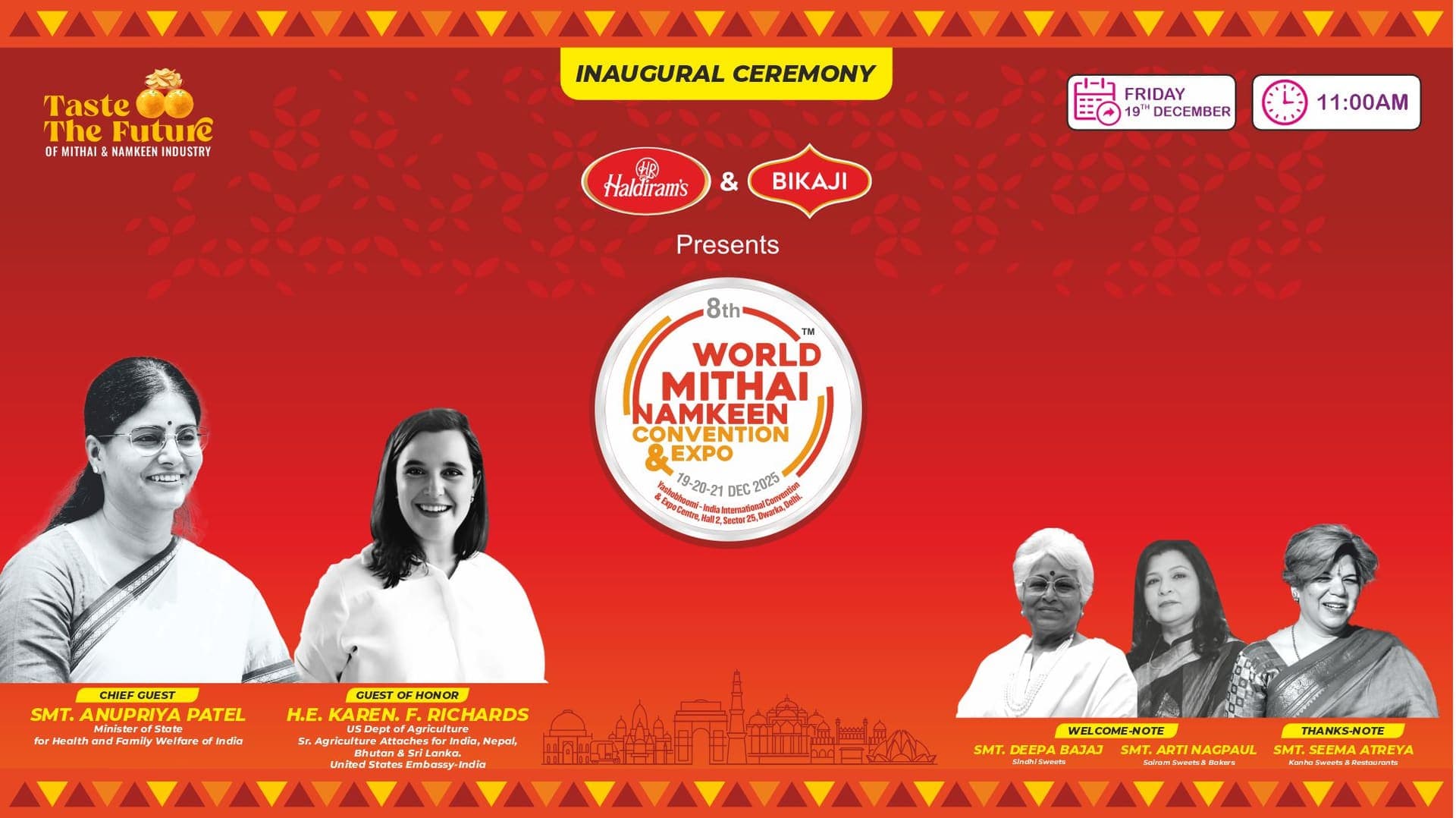 Inaugural ceremony of the World Mithai Namkeen Convention 2025