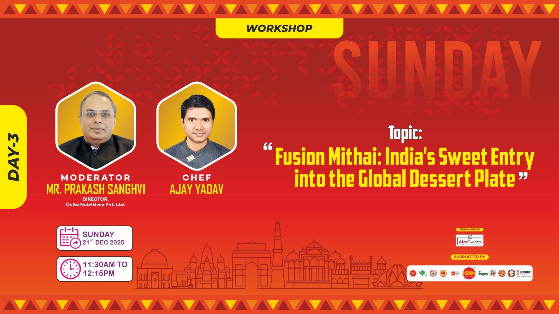 Workshop: Fusion mithai — India's sweet entry into the global dessert plate