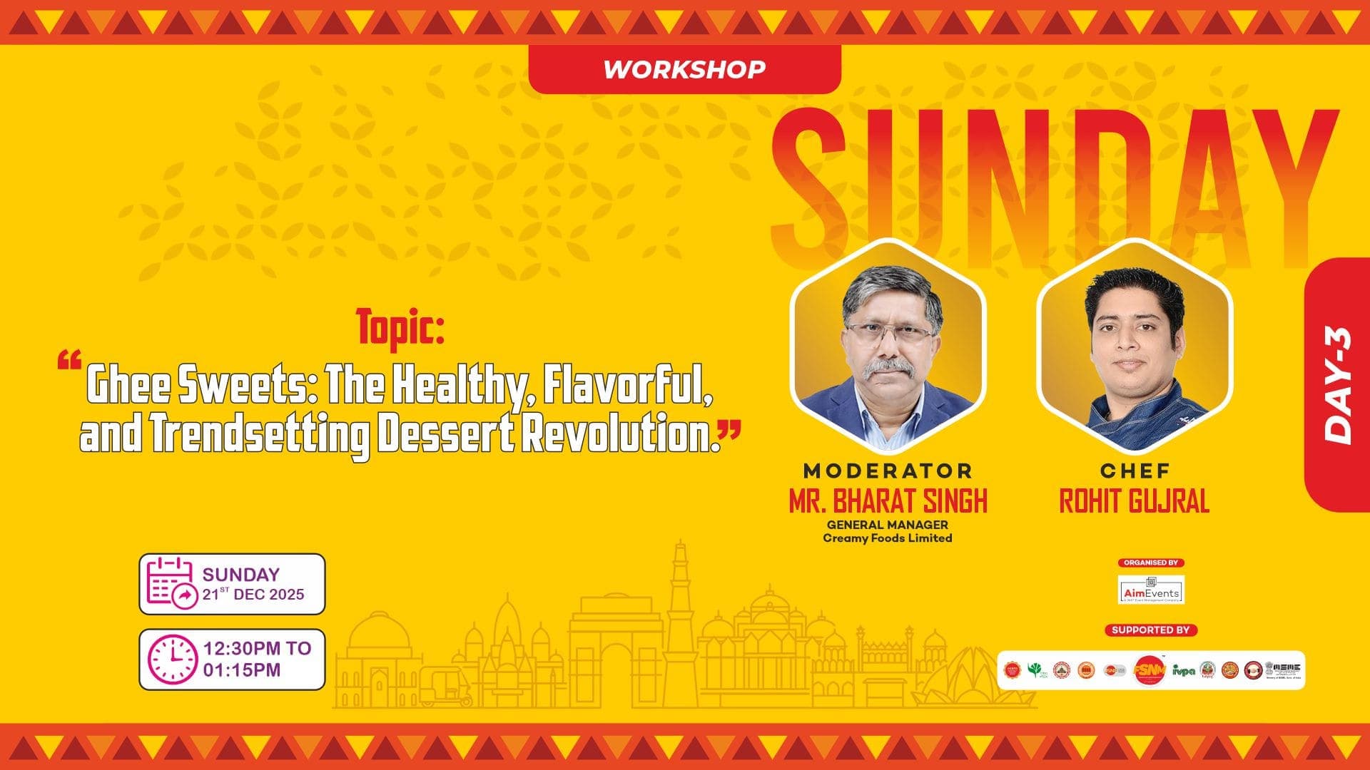 Workshop: Ghee sweets — healthy, flavourful and trendsetting desserts