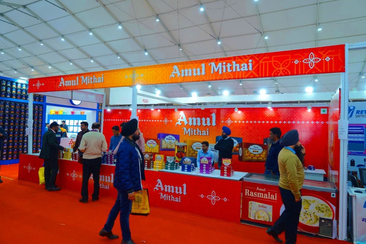 The Amul Mithai stall on the exhibition floor
